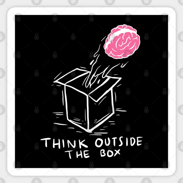 Think Outside The Box Sticker by yogisnanda
